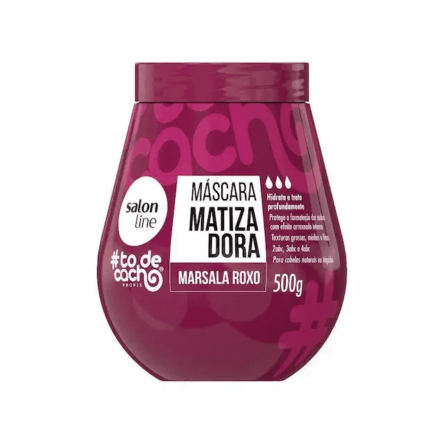 SALON LINE MÁSCARA MATIZADORA TODECACHO MARSALA ROXO 500G