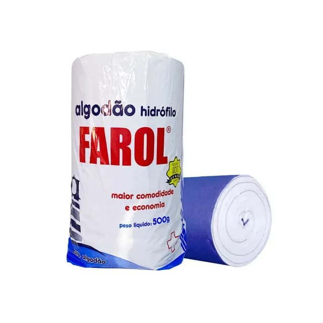 ALGODAO HIDROFILO FAROL 500 GR