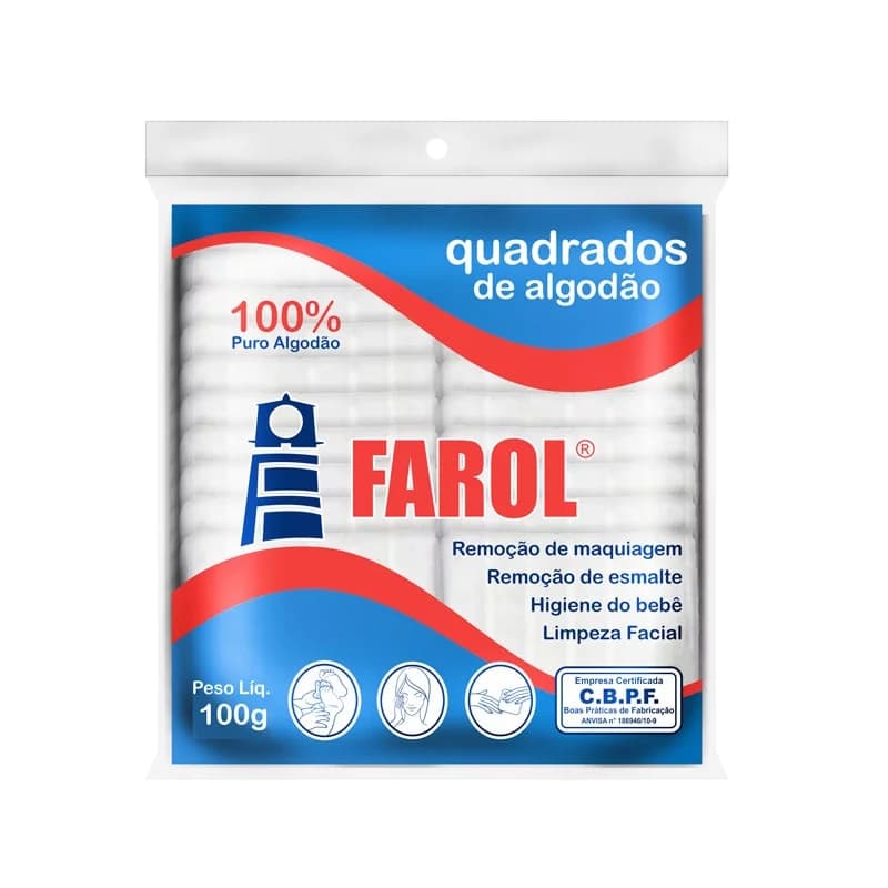 ALGODAO HIDROFILO FAROL QUADRADINHO 100GR