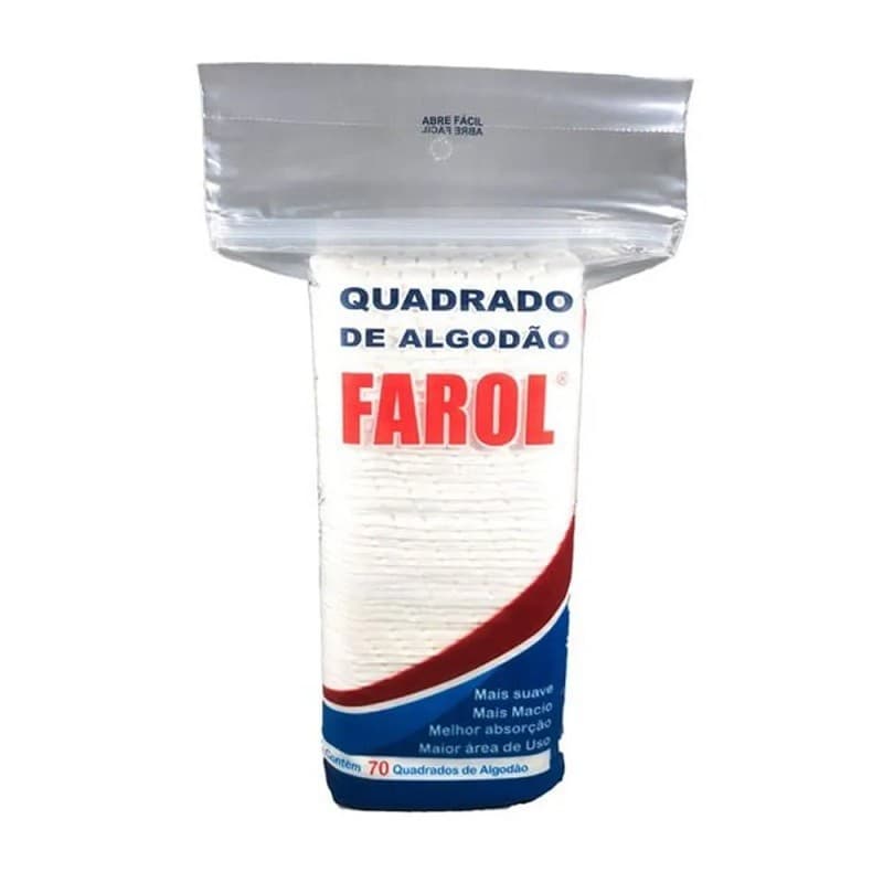 ALGODAO HIDROFILO QUADRADO FACE 70UN FAROL