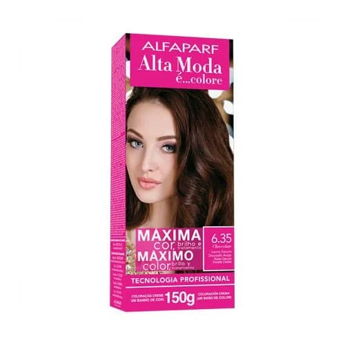 TINTURA ALFAPARF ALTA MODA 6.35 - CHOCOLATE LOURO ESCURO