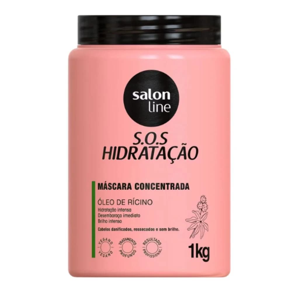MASCARA CONCENTRADA OLEO DE RICINO 1KG SALON LINE