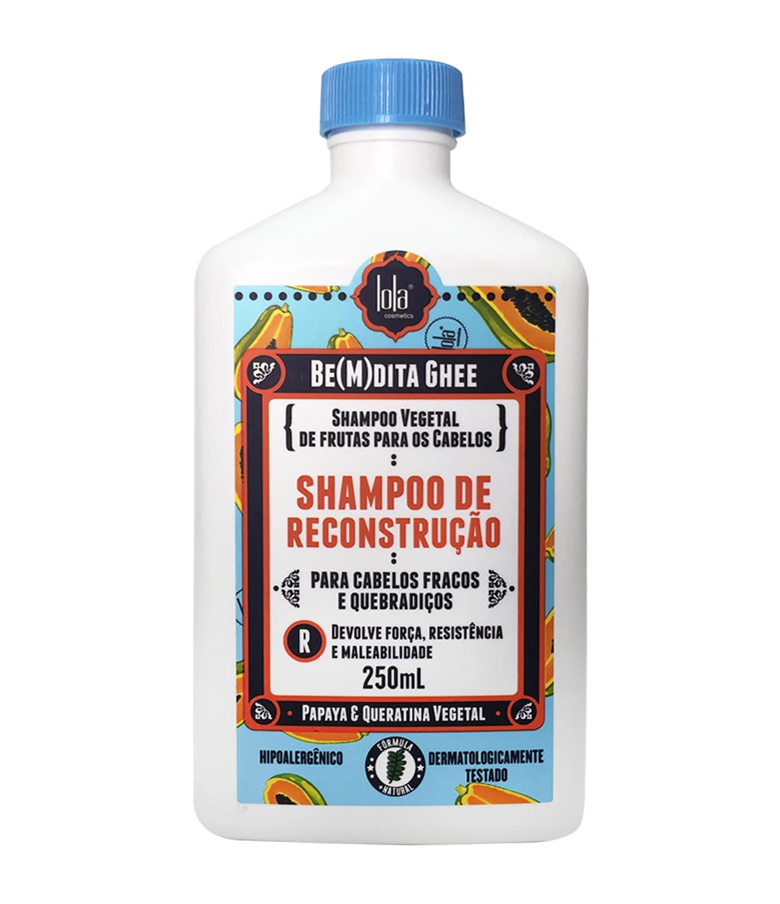 SHAMPOO DE RECONSTRUÇÃO PAPAYA E QUERATINA 250ML LOLA