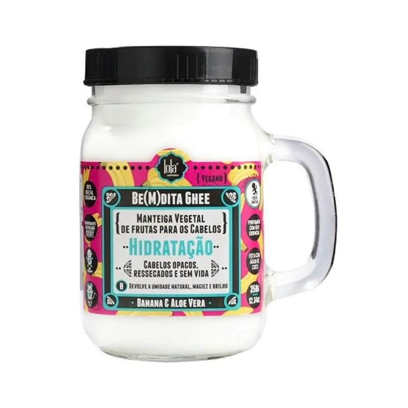 BEMDITA GHEE MANTEIGA VEGETAL HIDRATAÇÃO BANANA E ALOA VERA 350G LOLA