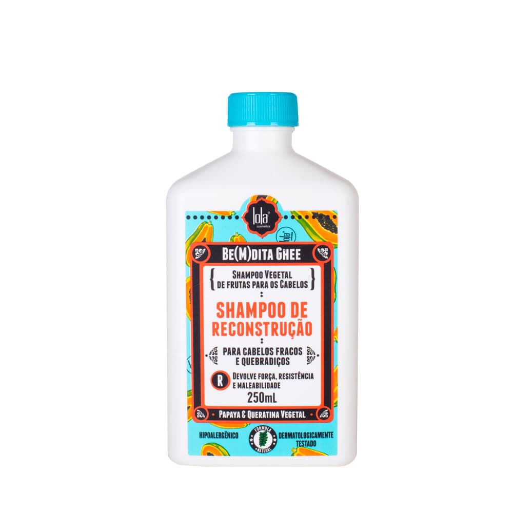 SHAMPOO DE RECONSTRUÇÃO PAPAYA E QUERATINA VEGETAL LOLA 250ML
