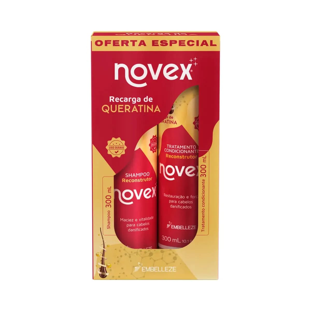 SH+CO NOVEX 300ML RECARGA QUERATINA