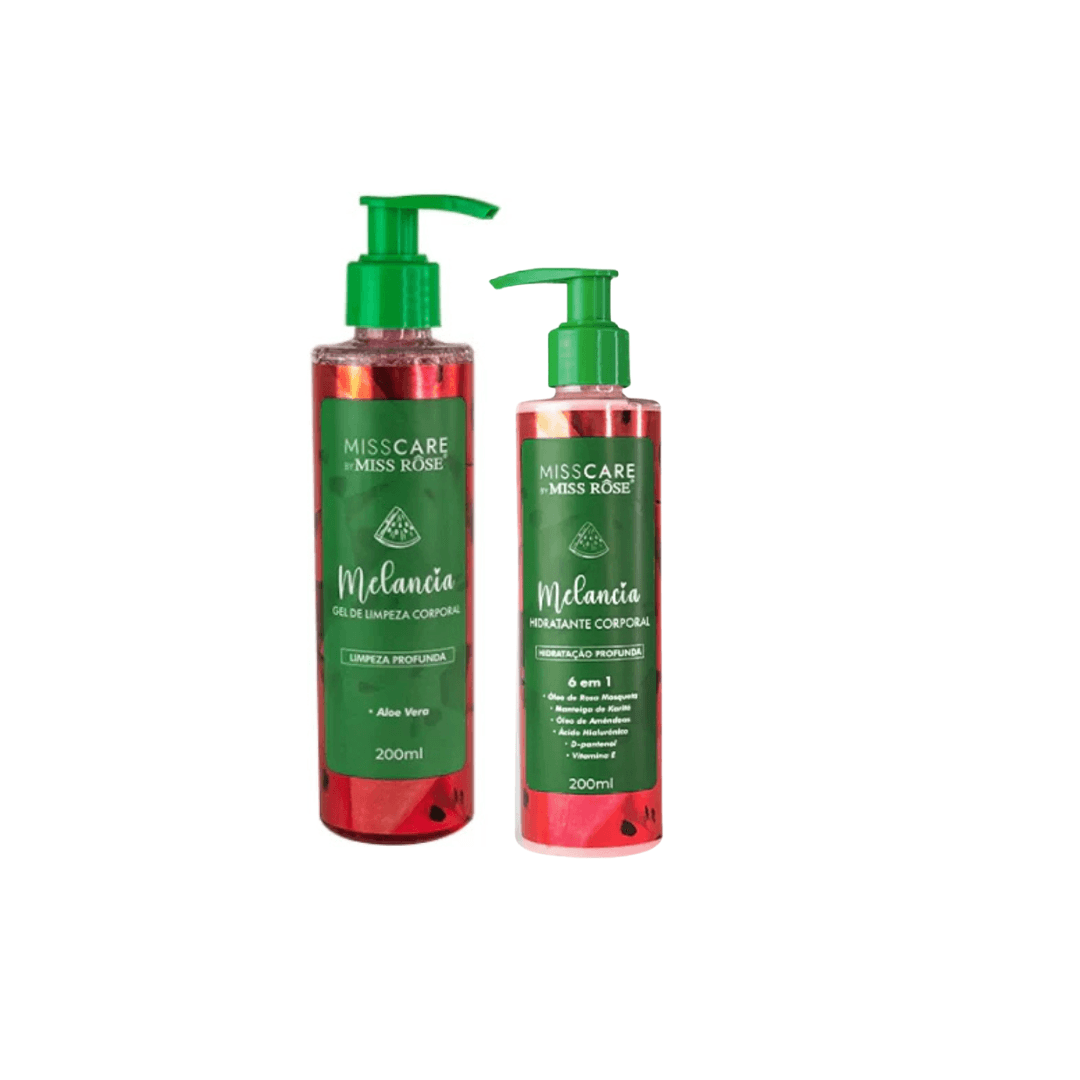 KIT MISS ROSÊ HIDRATANTE+GEL DE LIMPEZA CORPORAL MELANCIA