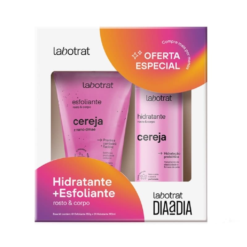 KIT LABOTRAT HIDRATANTE+ESFOLIANTE CORPORAL CEREJA