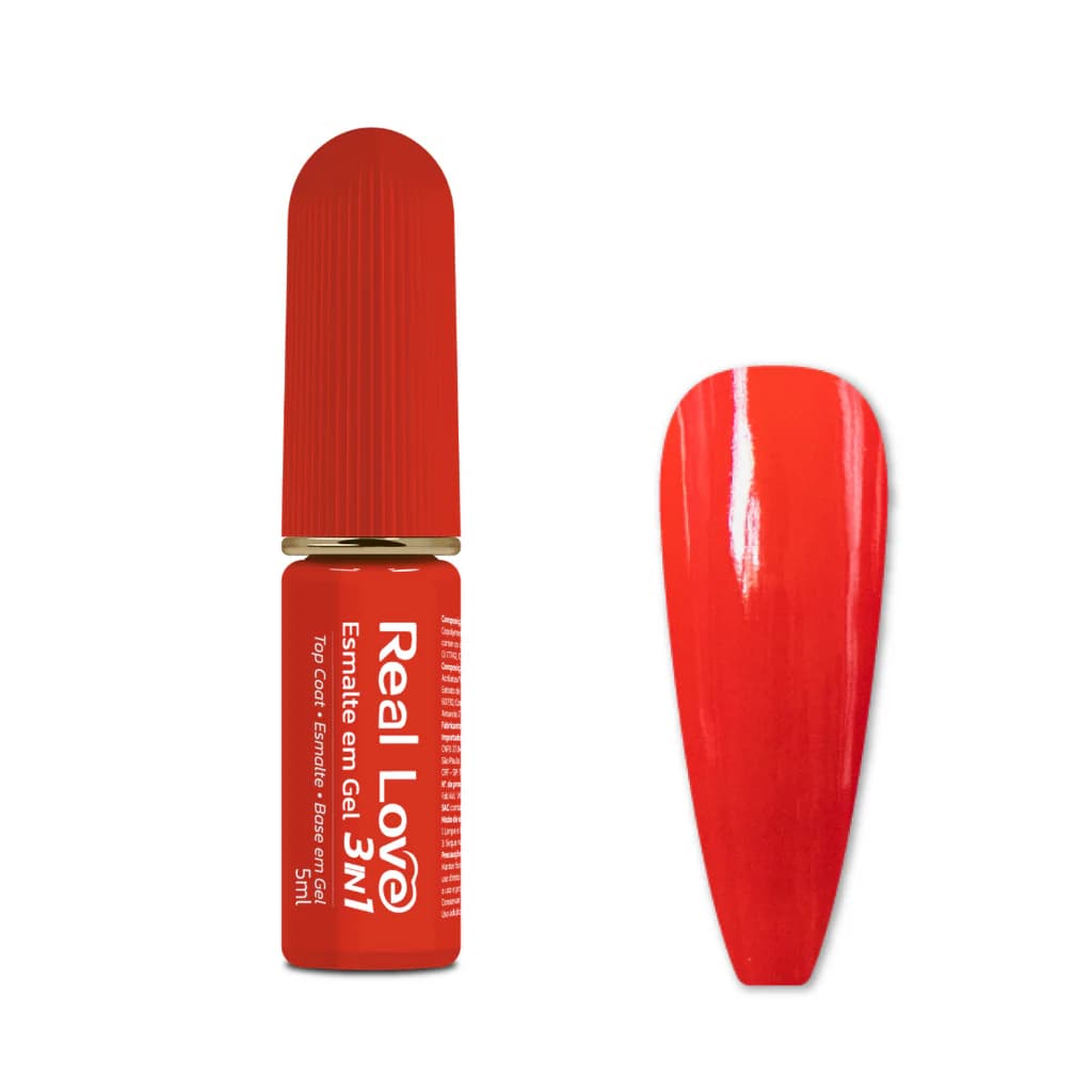 ESMALTE EM GEL REAL LOVE 3 em 1 TOP COAT/ESMALTE/BASE- 048