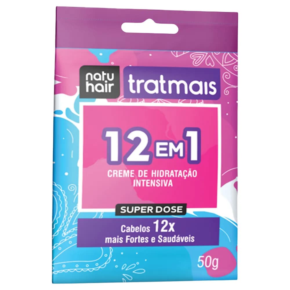 SACHE NATUHAIR - 12EM1 - SUPER DOSE- CREME DE HIDRATACAO INTENSIVA 50G