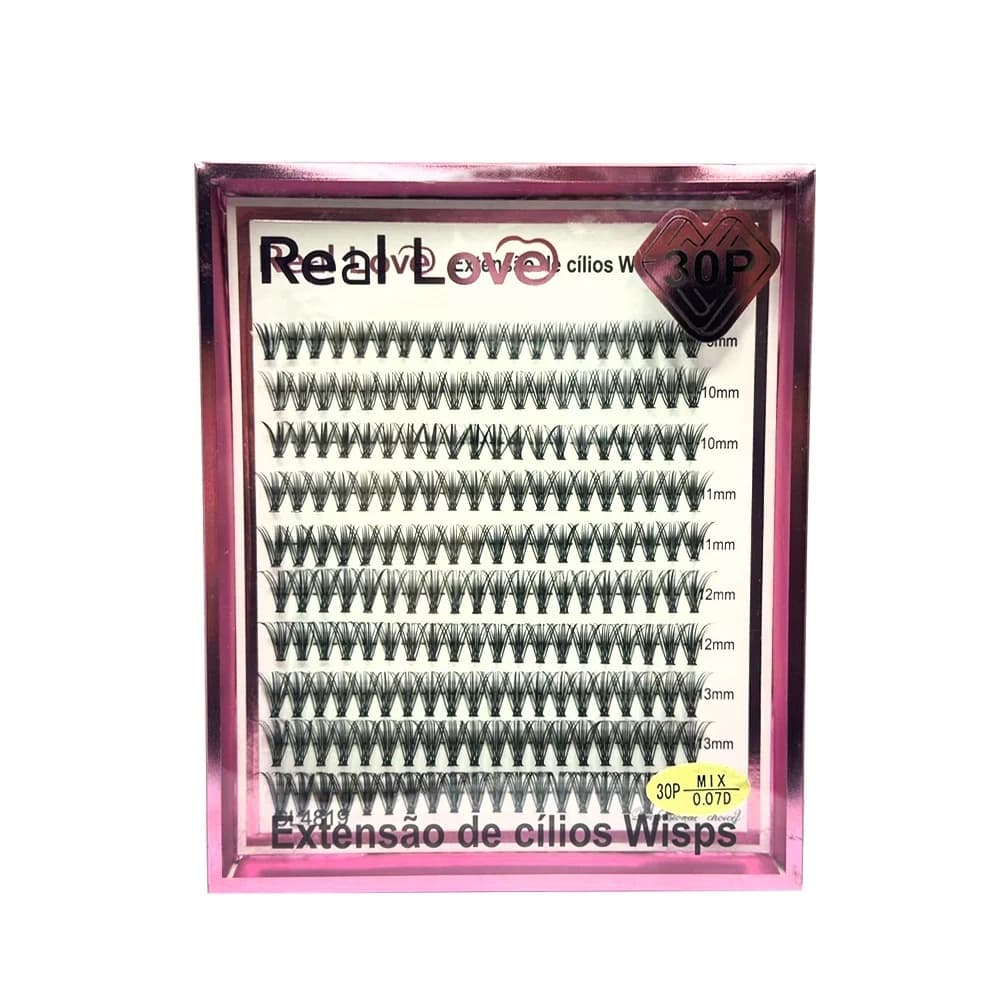 Cílios Fio a Fio Real Love 30P MIX 0.07D