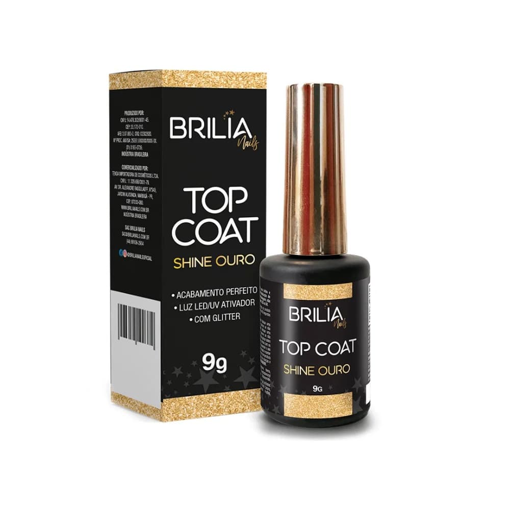 TOP COAT BRILIA SHINE OURO 9g - brilia
