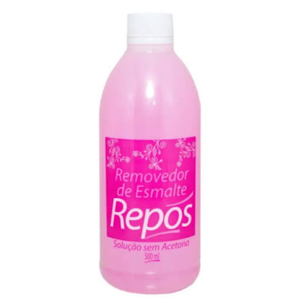 REMOVEDOR DE ESMALTE REPOS S/ ACETONA 500ML REPOS - ROSA