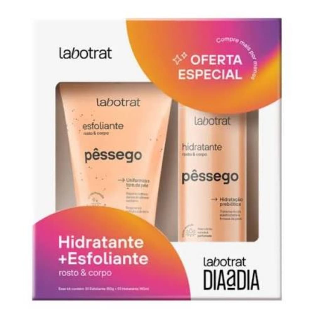 KIT LABOTRAT HIDRATANTE+ESFOLIANTE CORPORAL PESSEGO