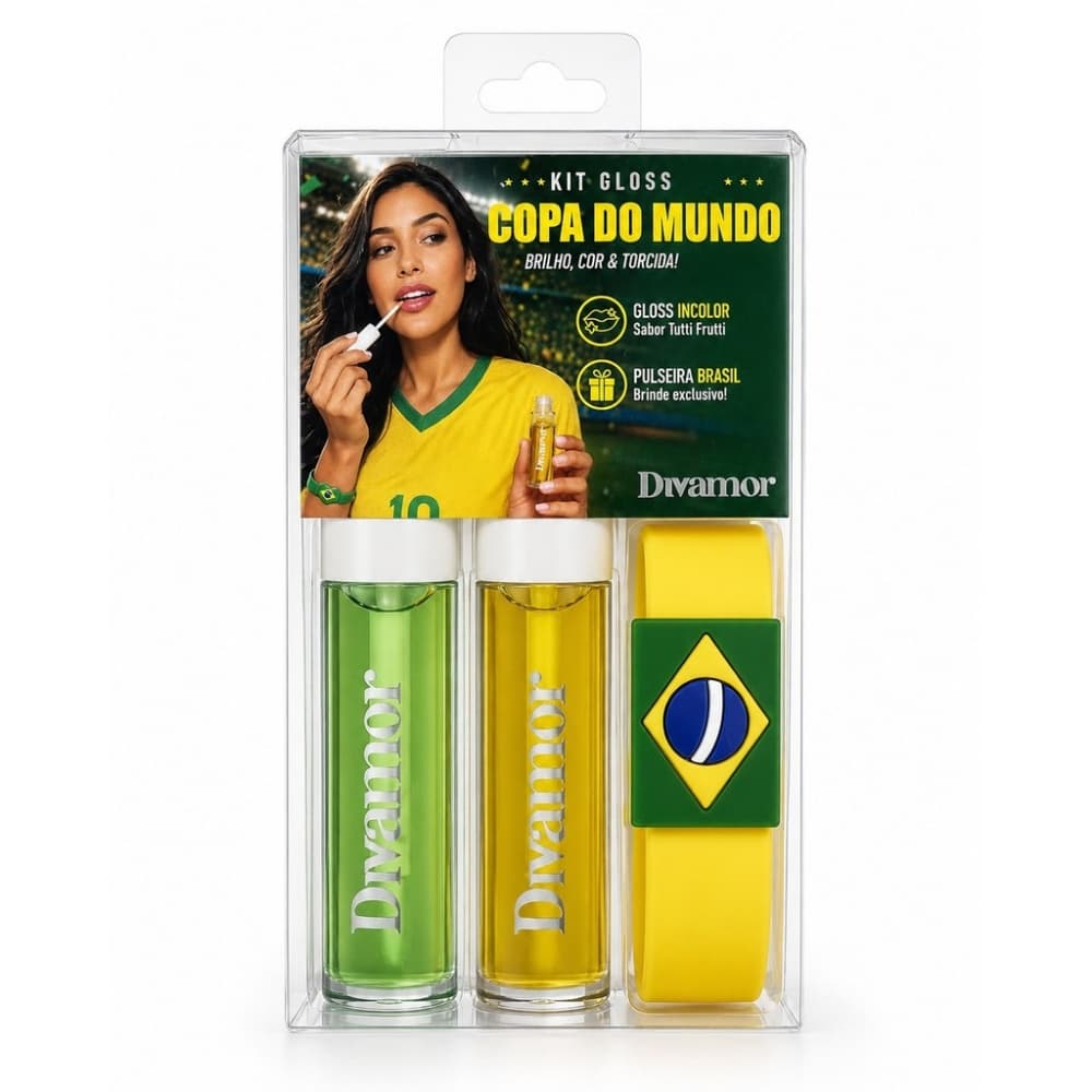 KIT GLOSS COPA DO MUNDO- DIVAMOR