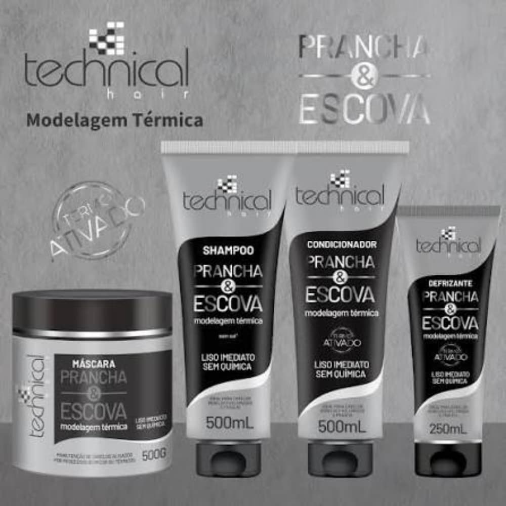 SHAMPOO PRANCHA E ESCOVA 500ML TECHNICAL
