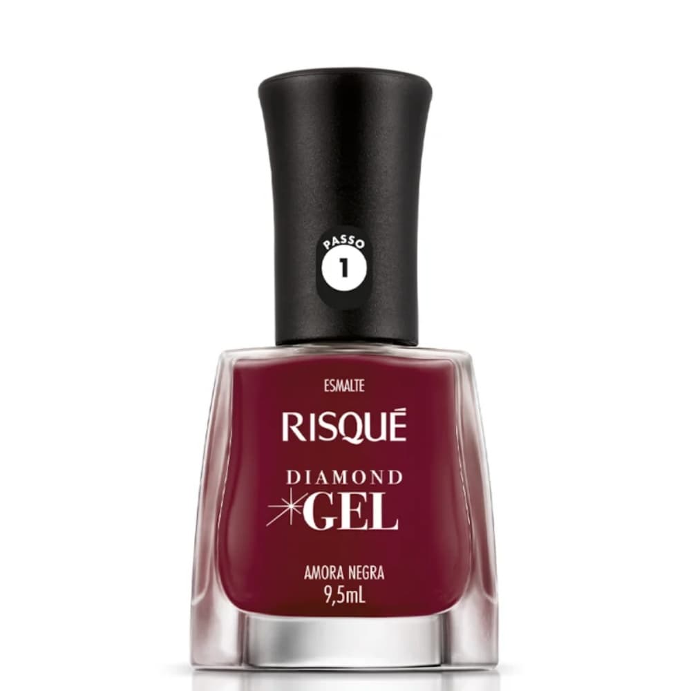 Esmalte Risque Diamond Gel 9,5ml- AMORA NEGRA