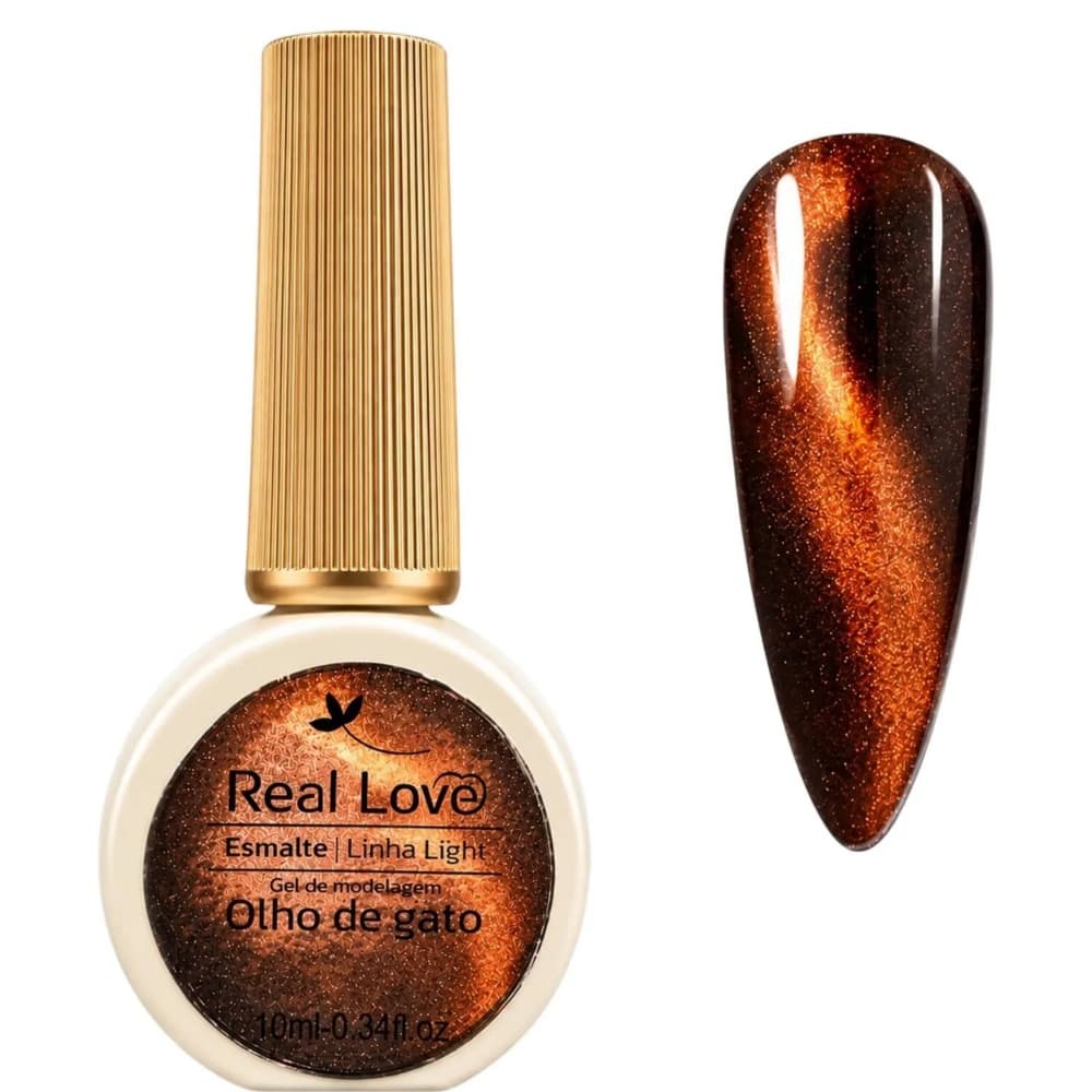 ESMALTE EM GEL OLHO DE GATO BRILHANTE - 22 REAL LOVE