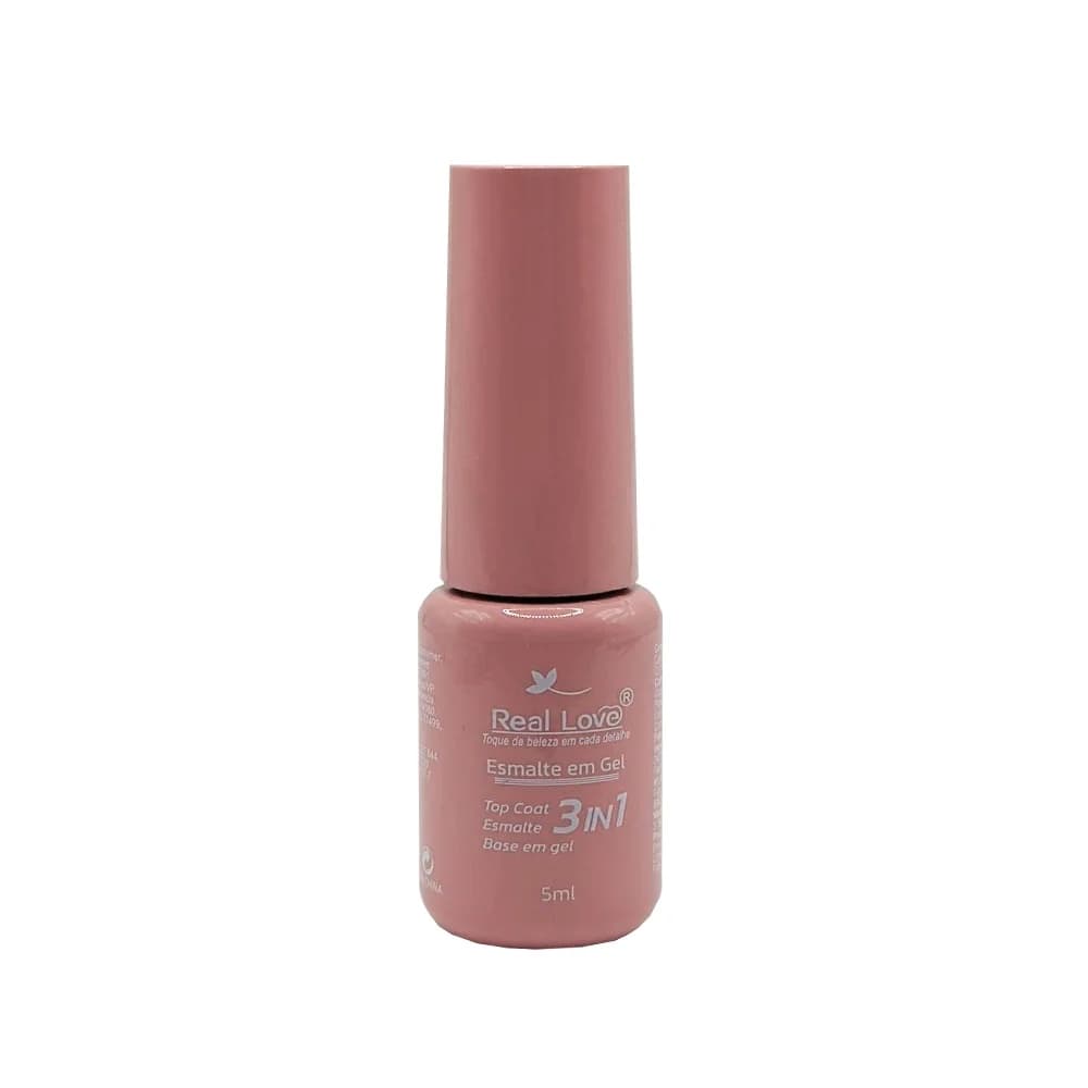 ESMALTE EM GEL REAL LOVE 3 em 1 TOP COAT/ESMALTE/BASE- 013