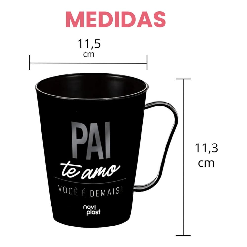 CANECA PLÁSTICA DECORATIVA PAPAI