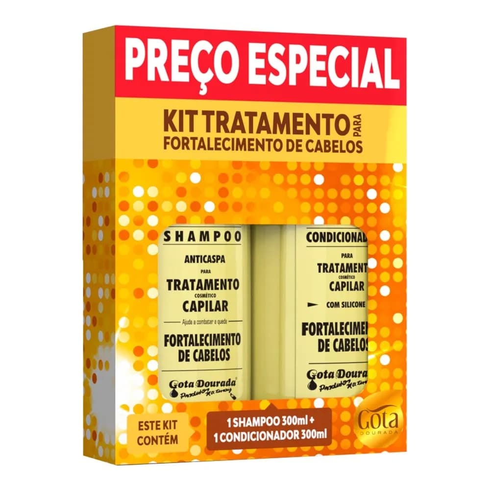 KIT SHAMP E COND GOTA DOURADA 300ML