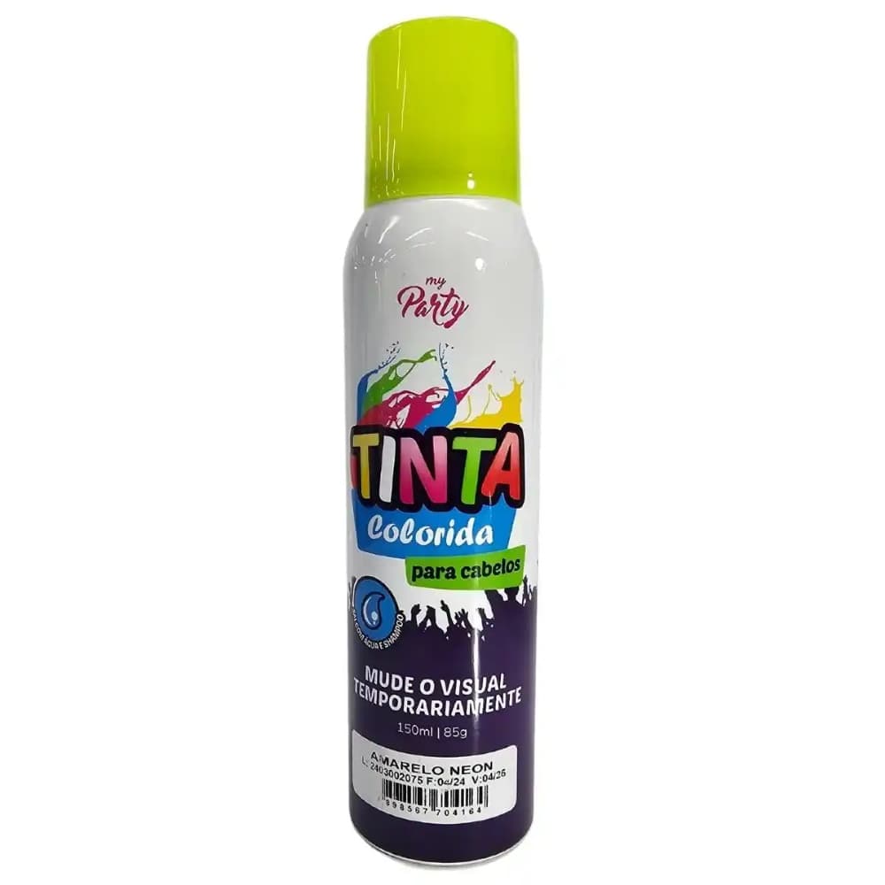 TINTA EM SPRAY AMARELO BRASIL PARA CABELO