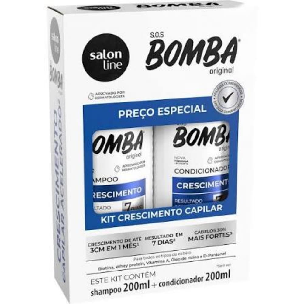 KIT SALON LINE SOS BOMBA ORIGINAL COM 200ML