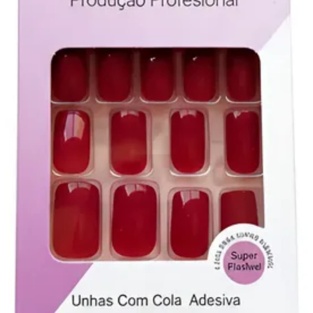 UNHA VERMELHO BRILHOSO MELINY