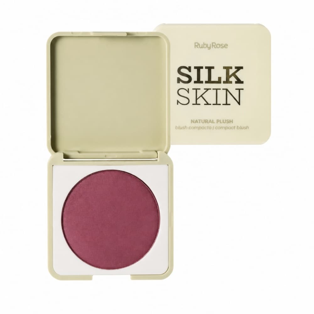 BLUSH COMPACTO SILK SKIN -DEEP PLUM