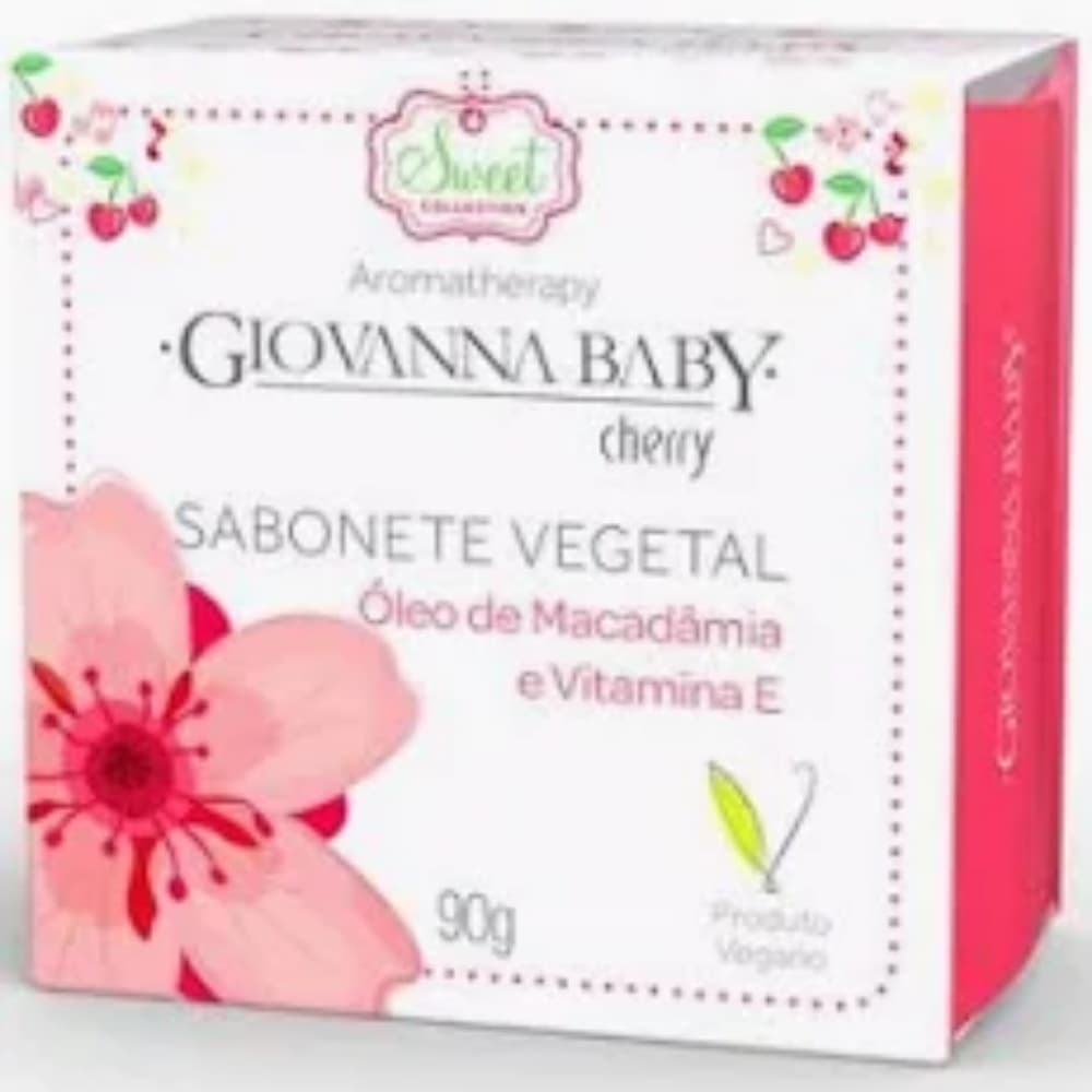 GIOVANNA BABY SABONETE CHERRY (OLEO DE MACADAMIA E VITAMINA E) 90G