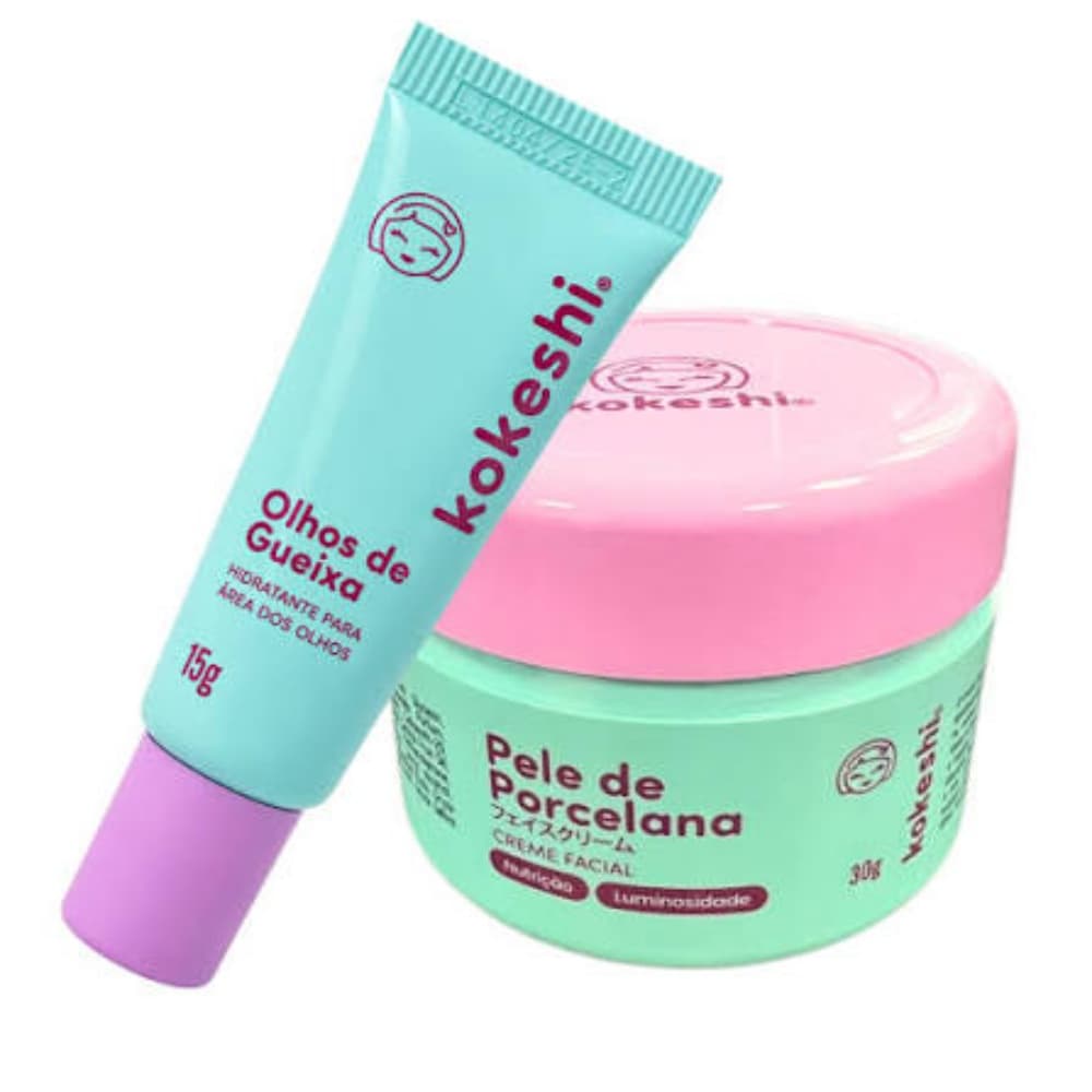 KIT KOKESHI ( CREME FACIAL+ CREME HIDRATANTE PARA OLHOS)