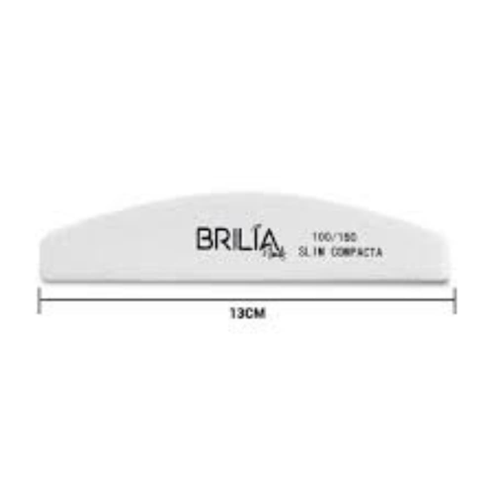 Lixa Bumerangue Slim 100/180 Unitaria Brilia Nails