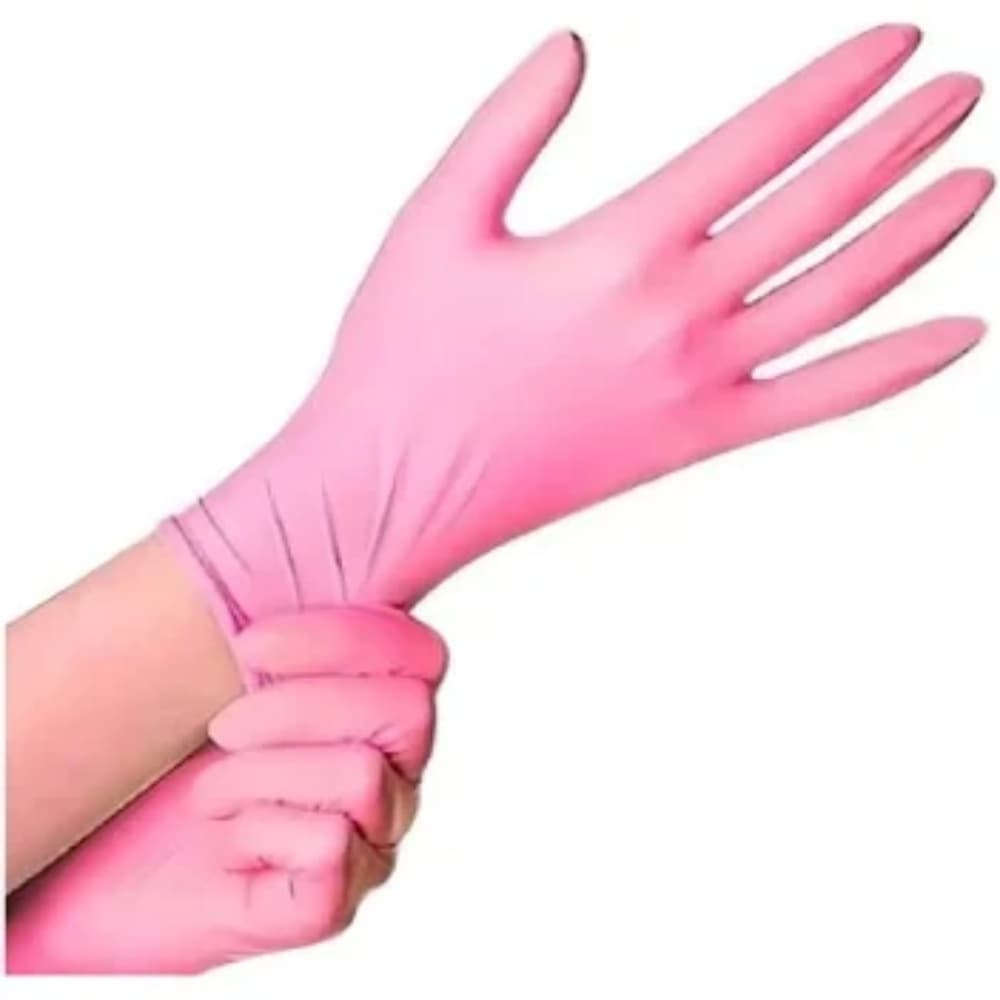 5 PAR DE LUVA DE TPE FLEX G ROSA